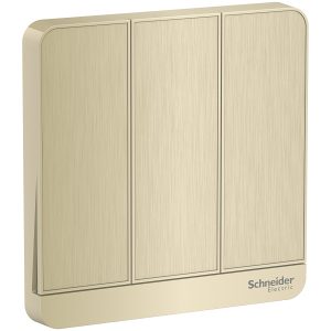 AvatarOn 3 Switches Metal Gold Hairline (E8333L1LED_GH_C1)